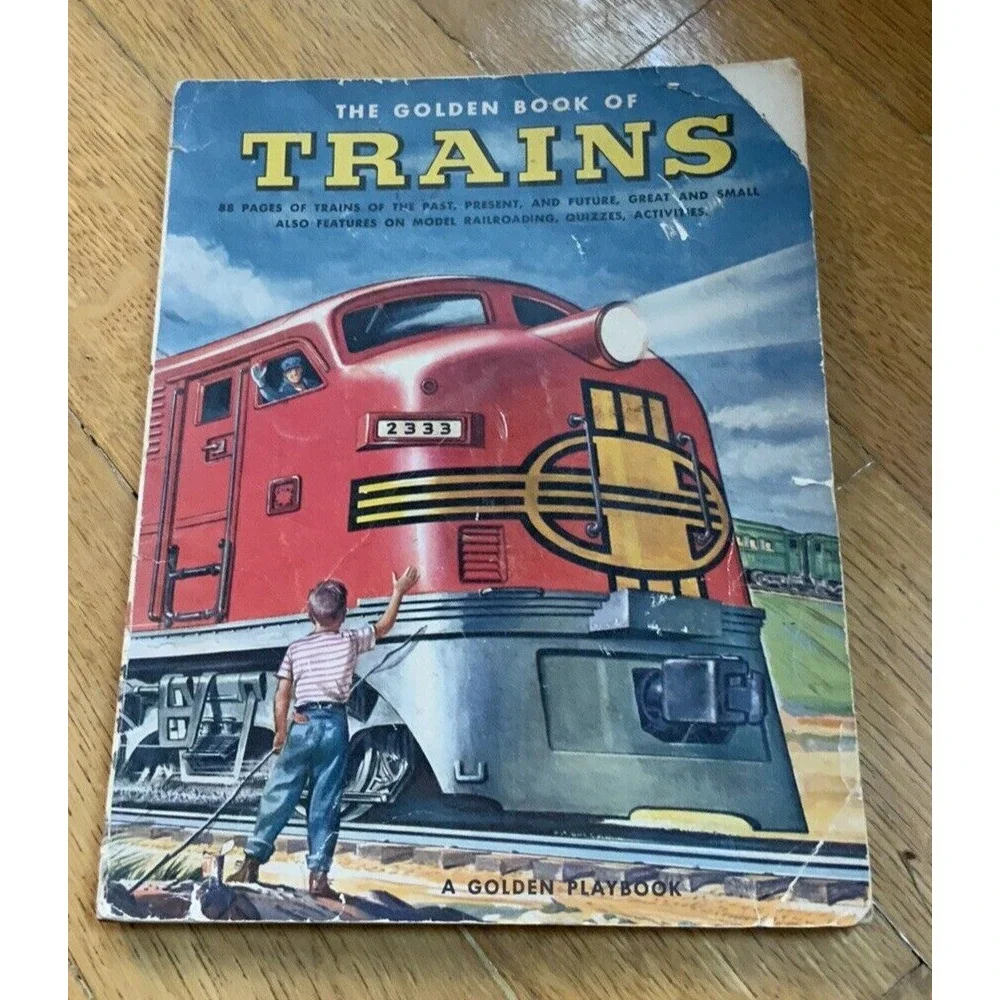 The Golden Book of Trains Paperback 1953 Jane Werner 88 Pages